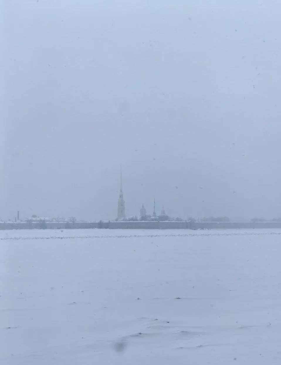 Фонарь в снегопаде, Невский проспект