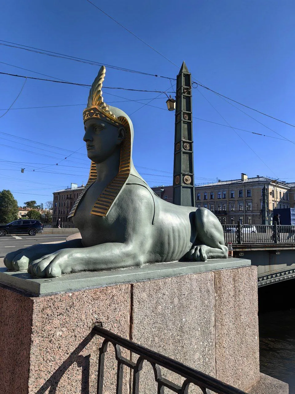 Египетский мост, сфинксы, Петербург